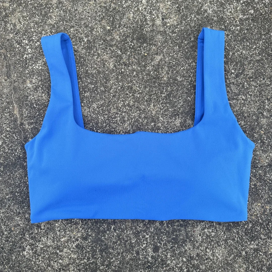 Solid Color Hollow back shoulder strap Underwear Women  Fitness sport Bra Top
