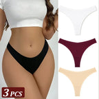 3Pcs/Set Seamless Thong Cotton Panties