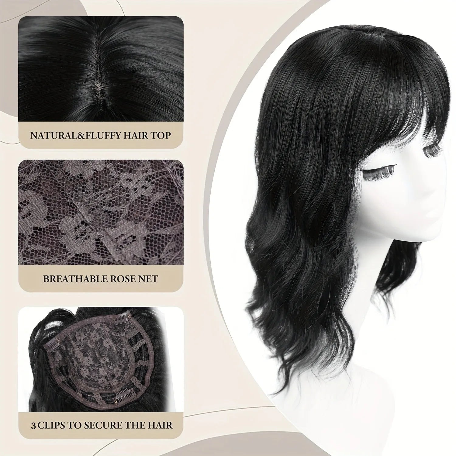 Hair Toppers For Women, 14inch Curly Hair