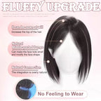 Invisible Part Bangs Fluffy Synthetic Women Topper