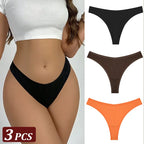 3Pcs/Set Seamless Thong Cotton Panties