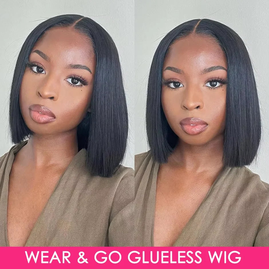 4/27 Highlight Bob Wigs Straight Lace Front Wig Human Hair 
Ombre Frontal Bob Wig Human Hair glueless wear to go Ombre Brown Wig