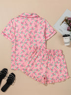 Womens Summer Pajamas  Elastic Waisted Shorts