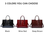 Crocodile Print Women Handbags Purse Tote