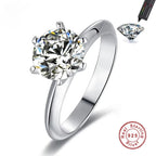 925 Sterling Silver 1-3 Ct Real Moissanite Rings Wholesale