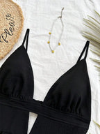 Black V-Neck Sleeveless Backless Summer Dress for Women, Casual Beach Party Wear