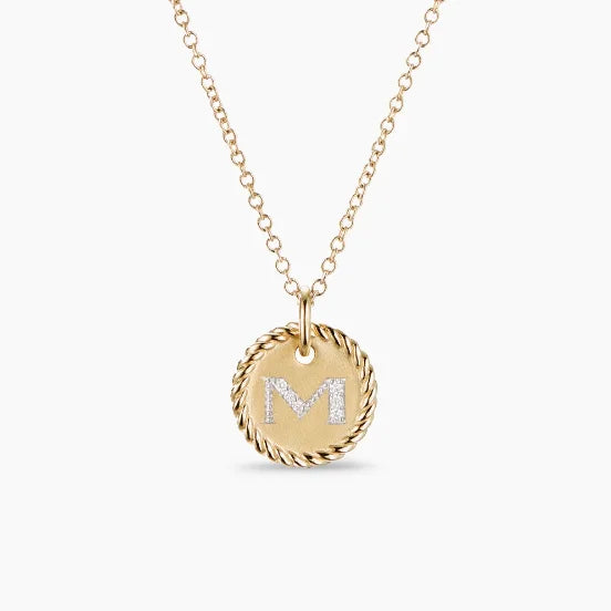 DY Simple Gold Color Letter Pendant Necklace