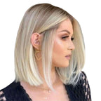 Women's Short Straight Wig Full Headgear Wig 
Soft Breathable Not Hurt Hair Odorless Wig for Woman Girls Daily Use Hair Styling