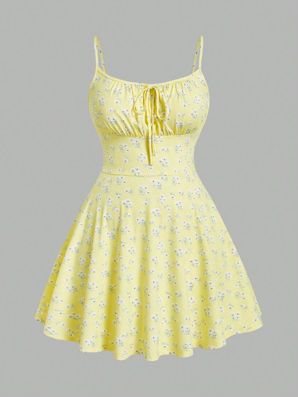 floral elegant thin strap camisole dress