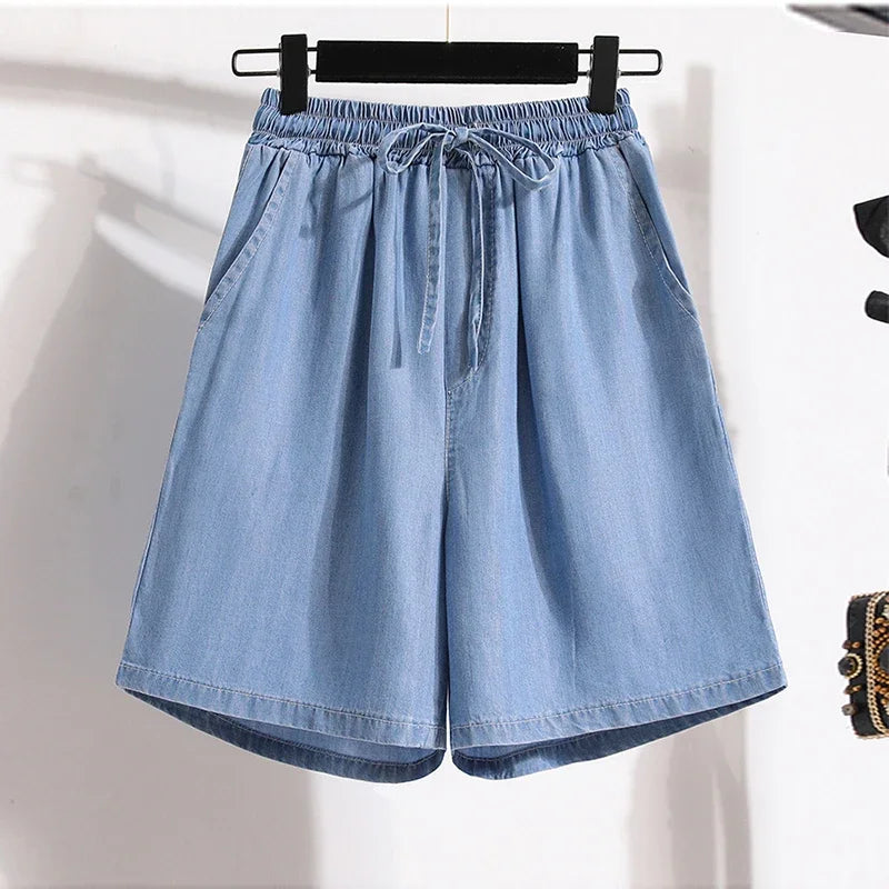 Loose Plus Size Shorts Woman  Wide Leg