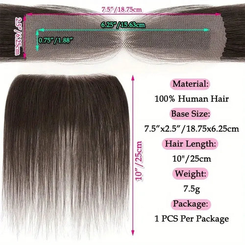100% Human Hair Patches Natural Hairpiece