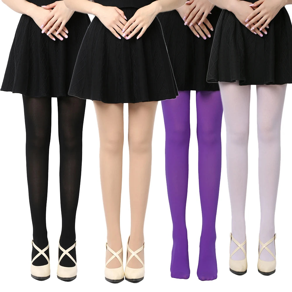 Women Opaque Pantyhose Warm Nylon Footed Stocking