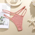 4Pcs Cotton Double Thin Thongs