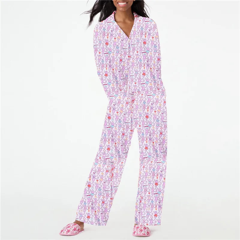 Pants Sets For Women Long Sleeve Pajamas, Loungewear
