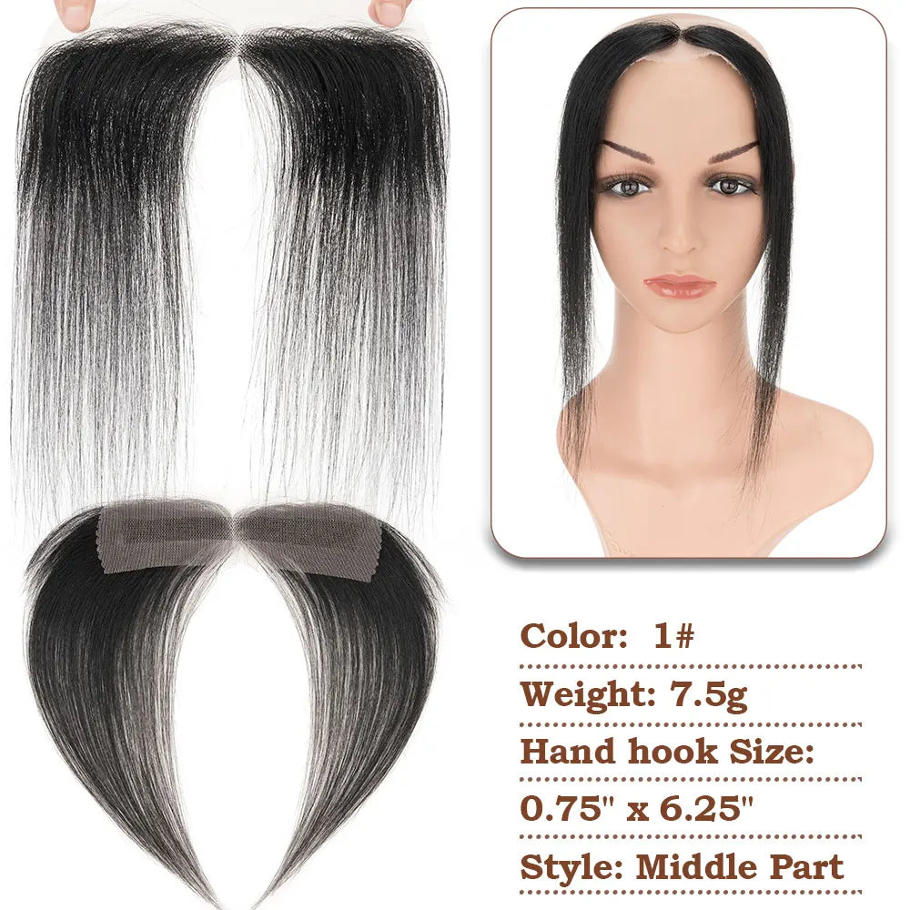 100% Human Hair Patches Natural Hairpiece