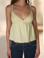 Sleeveless Lace Camisole Tank Tops, Spaghetti Straps