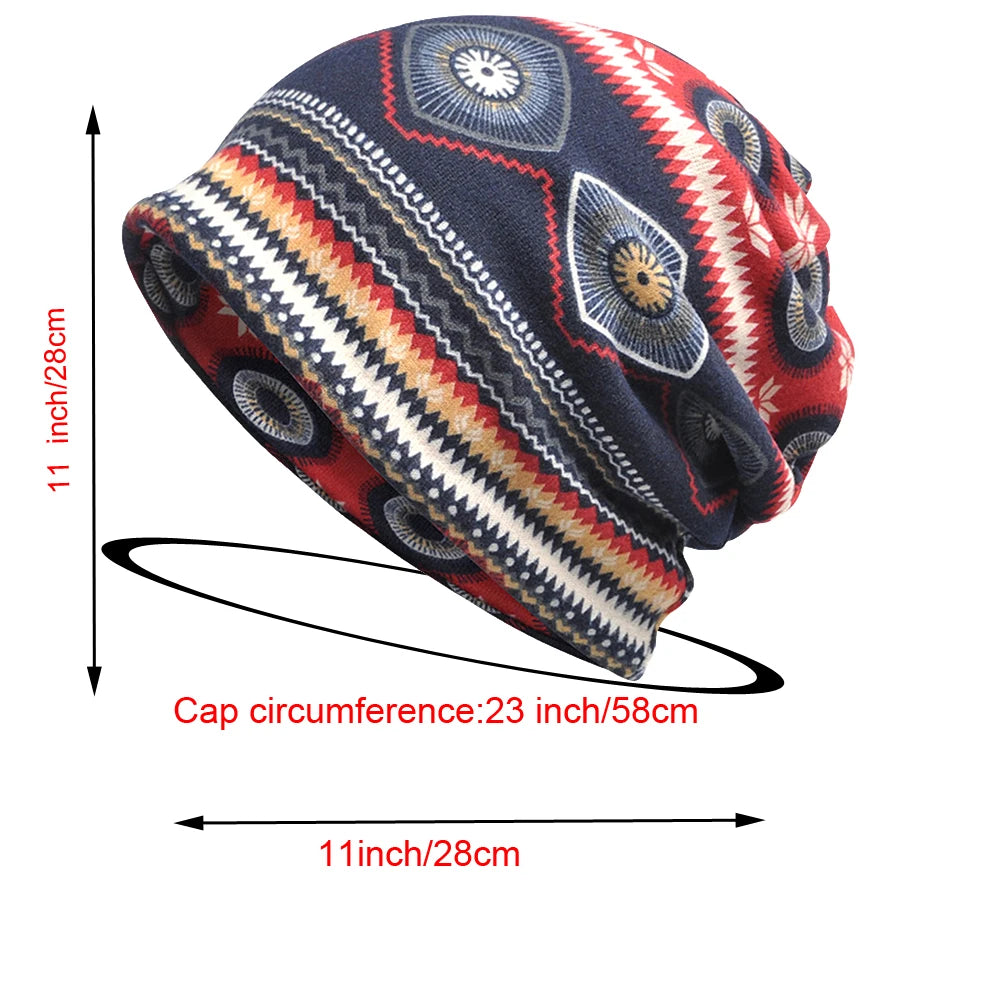 Quality Female or Men's cap, Breathable Striped Bohemian hat