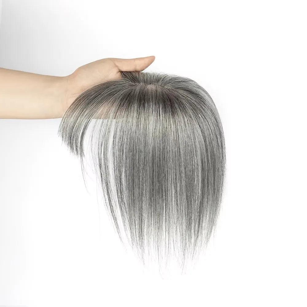 Topper Human Hair Clips for Thin Hair 5x9cm Base