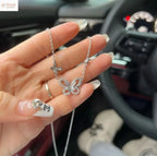 Moissanite Butterfly Fashion Women's Necklace