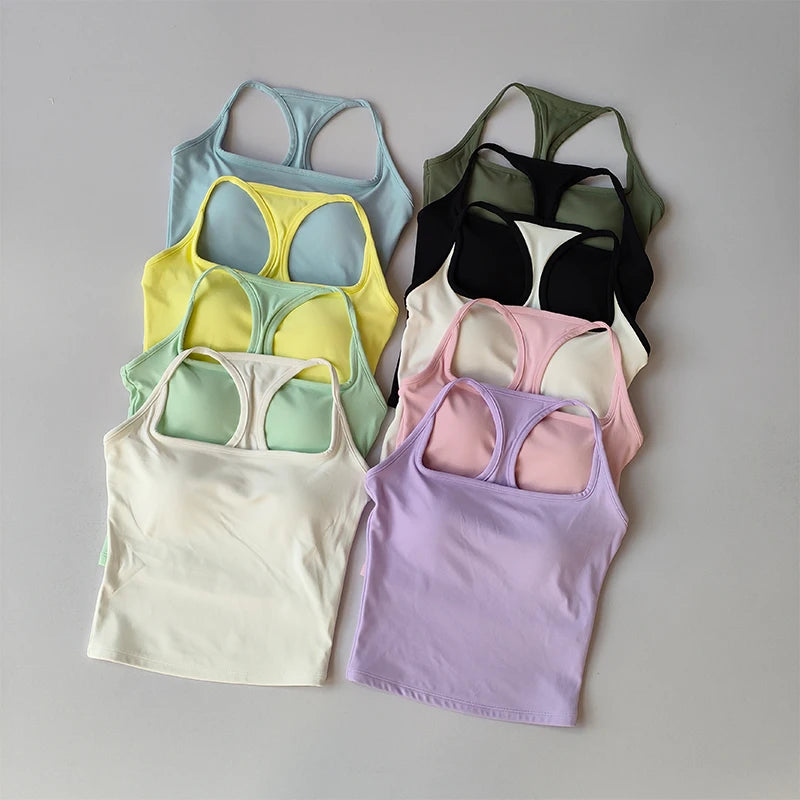 Fitness Vest with Chest Pad Yoga Clothing