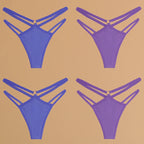 4Pcs Cotton Double Thin Thongs