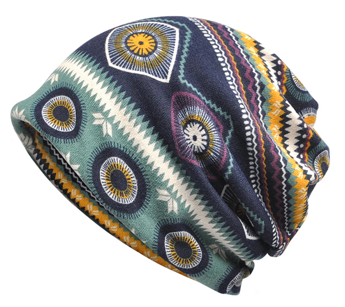 Quality Female or Men's cap, Breathable Striped Bohemian hat