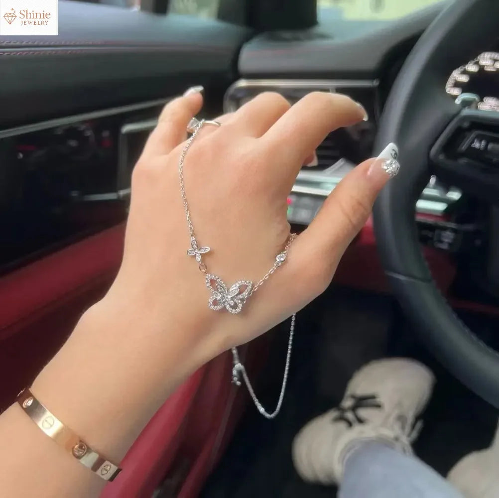 Moissanite Butterfly Fashion Women's Necklace