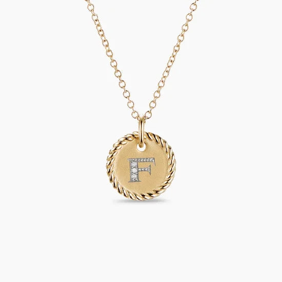 DY Simple Gold Color Letter Pendant Necklace