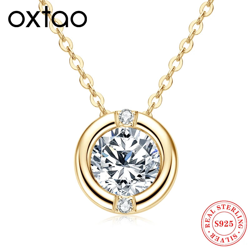 6.5mm Moissanite Bubble Pendant Necklace 925 Sterling Silver