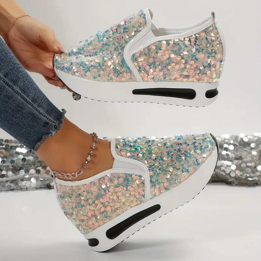 Sneakers Women Sequine Shoes