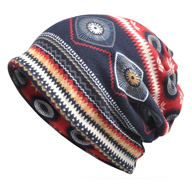 Quality Female or Men's cap, Breathable Striped Bohemian hat