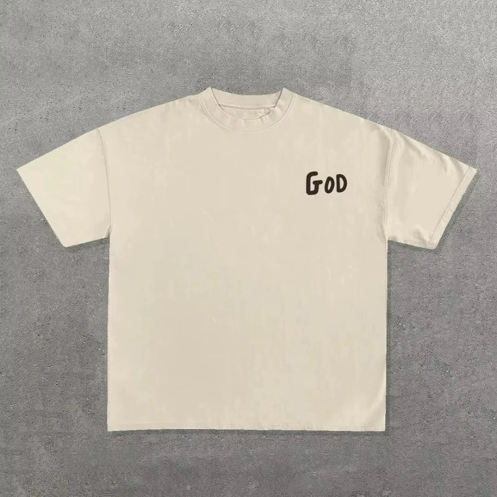 Oversized Tshirt Round Neck Cotton Short Sleeve