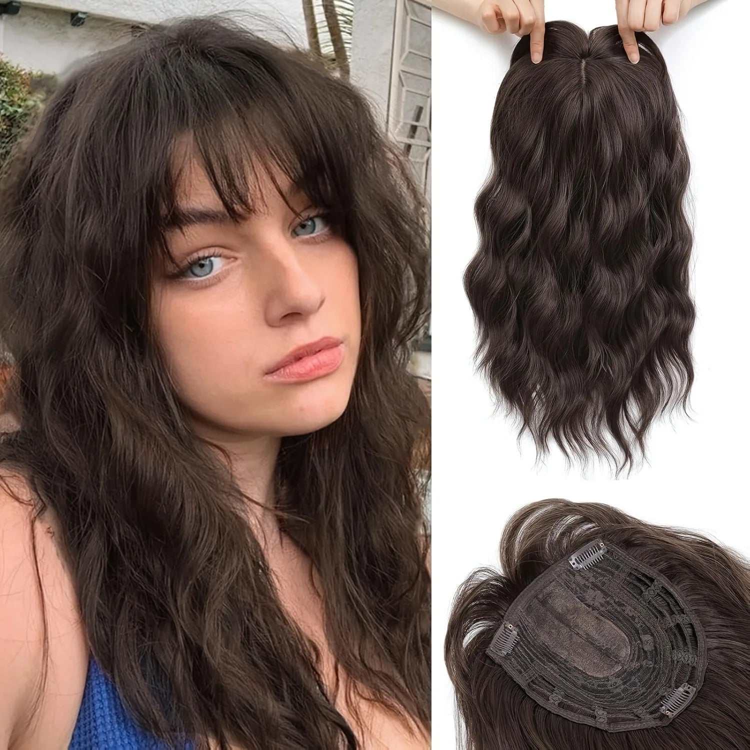 Hair Toppers For Women, 14inch Curly Hair