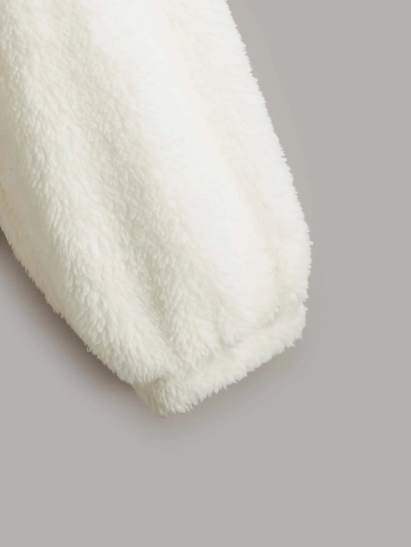 Fuzzy Hooded Zip-Up Cropped Jacket with Drawstring