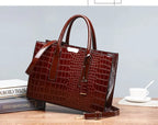 Crocodile Print Women Handbags Purse Tote