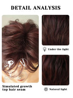 Short Elf cut wig suitable for black and white women's daily summer wig Short Deep Red Synthetic Wig with Bangs, 10 Inches