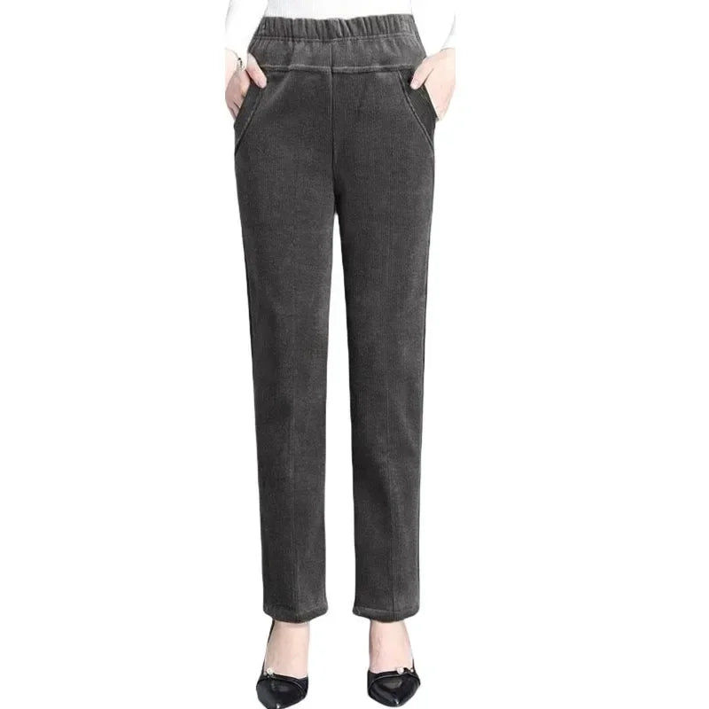 Thick Fleece  Women's Corduroy Warm pants