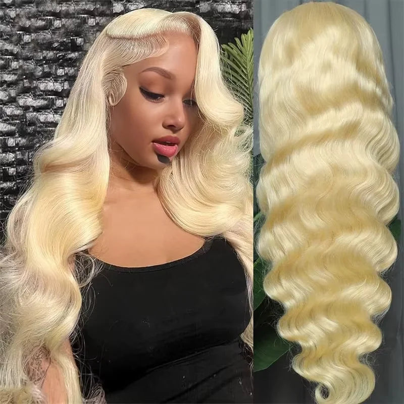 40 Inch Blonde Body Wave Human Hair Wigs 613 Hd Lace Frontal Wig 13x6 
 Bone Straight Lace Front Wig Colored 100% Human Hair