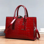 Crocodile Print Women Handbags Purse Tote