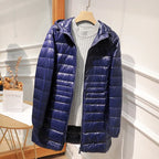 Light Down Jacket Ladies Overcoats Hip-Length