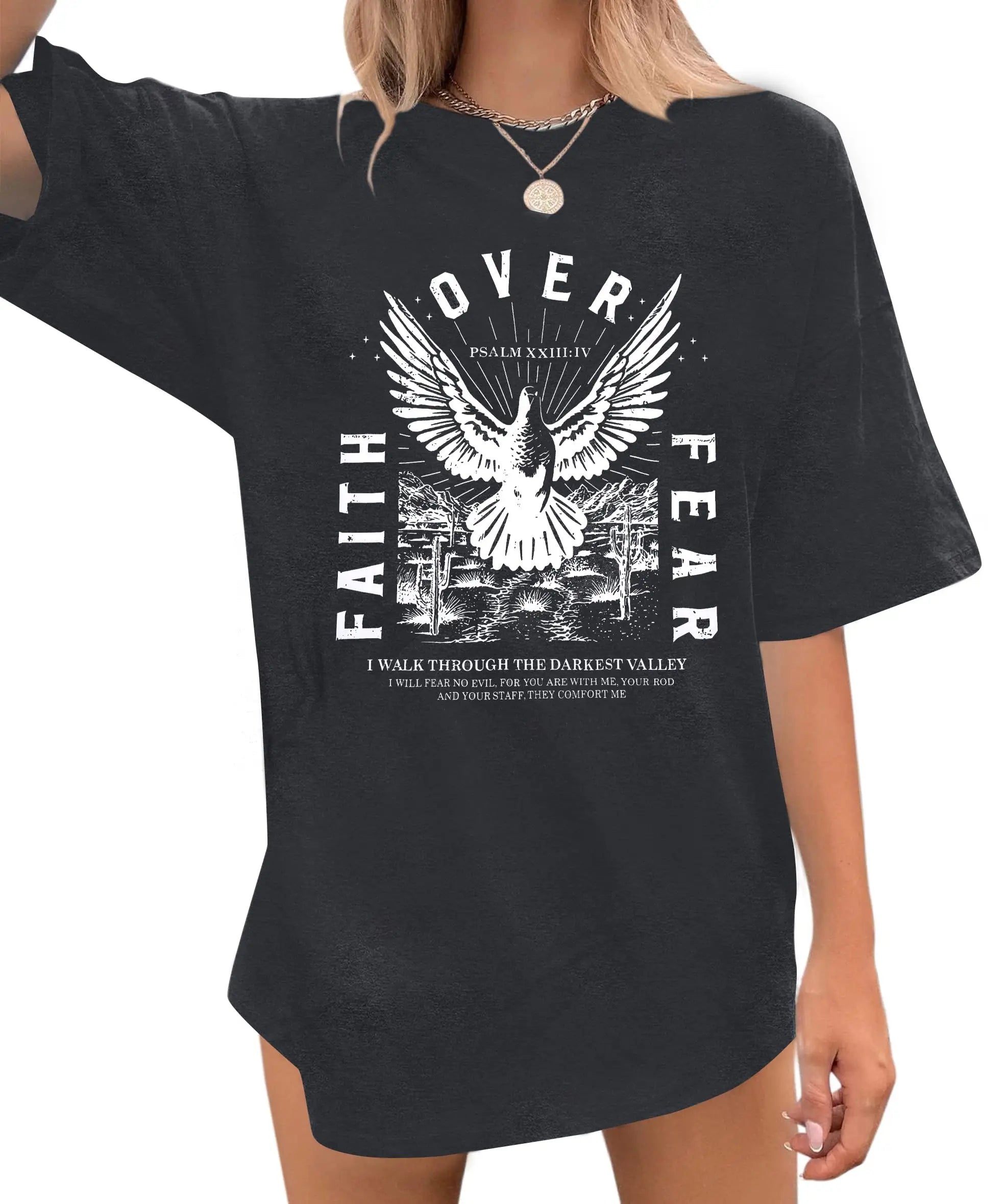 T-Shirts Letter Prints  Oversize Short Sleeve Tee 100% Cotton