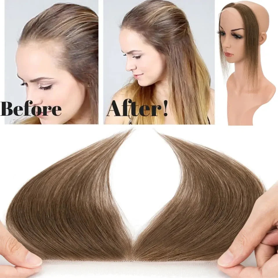 100% Human Hair Patches Natural Hairpiece