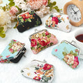 5 Pcs Rose Mini Coin Purses, Canvas Fabric