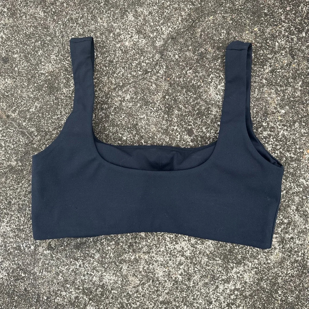 Solid Color Hollow back shoulder strap Underwear Women  Fitness sport Bra Top