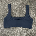 Solid Color Hollow back shoulder strap Underwear Women  Fitness sport Bra Top