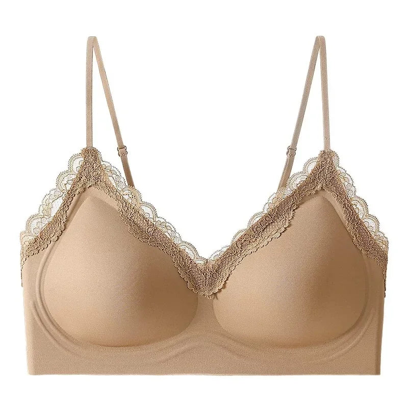 Seamless Lace Thin Small Bust  Bra