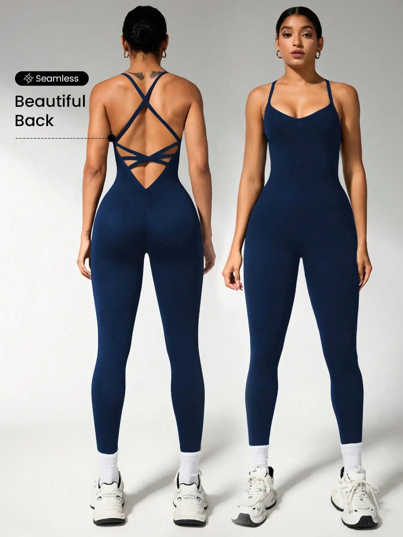 Women's Black Compression Jumpsuit