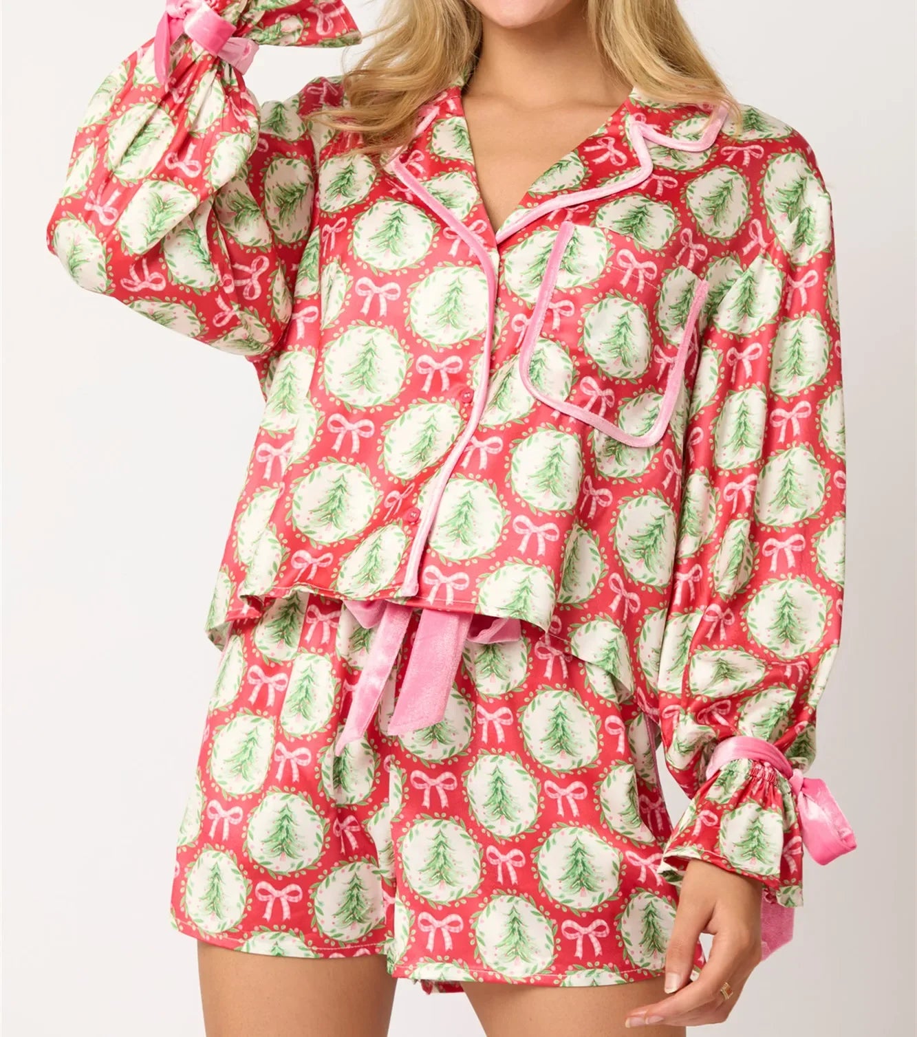 Pajamas Satin Silk Pjs Set Sleepwear