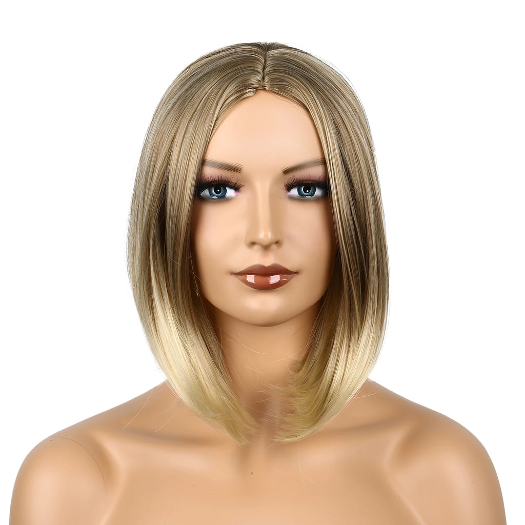 Women's Short Straight Wig Full Headgear Wig 
Soft Breathable Not Hurt Hair Odorless Wig for Woman Girls Daily Use Hair Styling