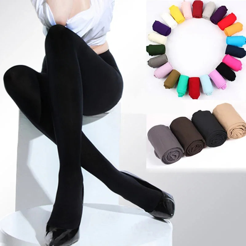 Women Opaque Pantyhose Warm Nylon Footed Stocking